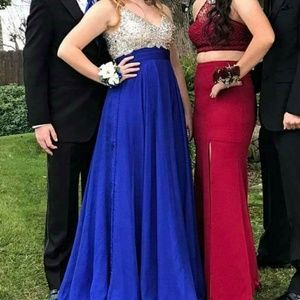 Royal Blue and sparkle prom dress
